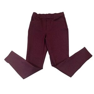 Grace & Lace maroon with black flecks stretchy skinny jeans jeggings pockets, 6.